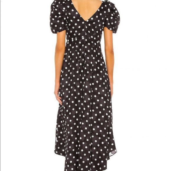 X REVOLVE HALLE DRESS BLACK & WHITE DOT | HOUSE OF HARLOW 1960 WOMENS DRESS - Picture 3 of 4